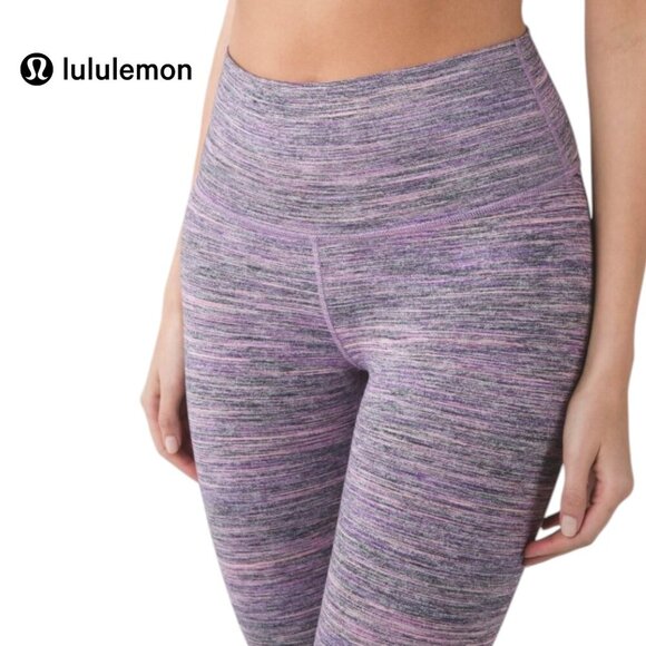 LULULEMON High Times Pant Space Dye Camo Tender Violet Black Grape high-rise - Picture 2 of 11